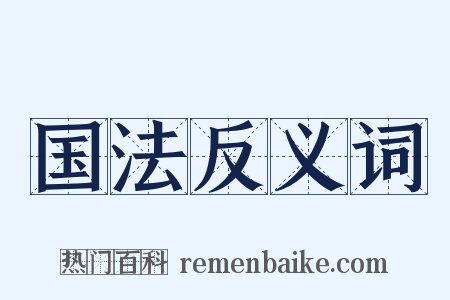 国法反义词是什么意思的图片